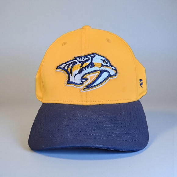 SMASHVILLE Fanatics Nashville NHL Yellow/Blue Hat Cap Flex M/L - Picture 1 of 5
